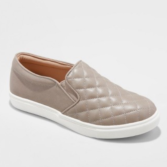 a new day Shoes - A New Day Reese Leather Quilted Slip-On Sneakers